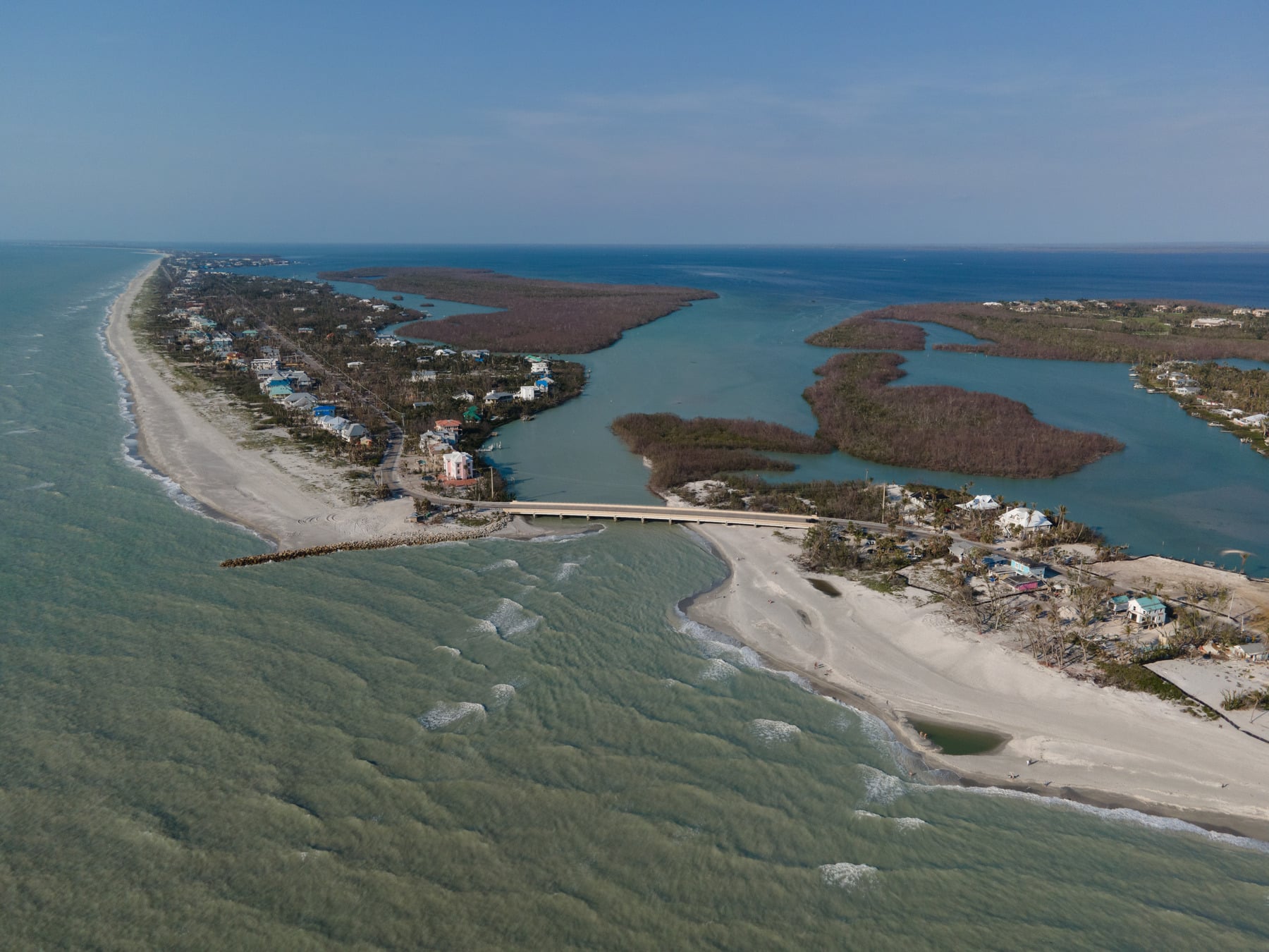 aerial of captiva from blind pass