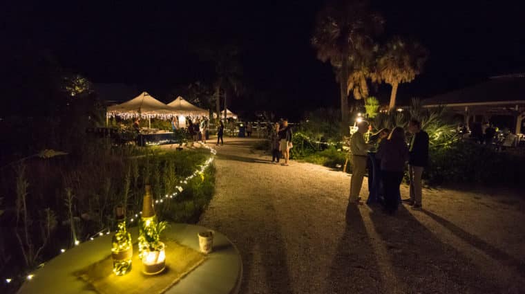 guests enjoy wines in the wild at sccf's Bailey homestead preserve