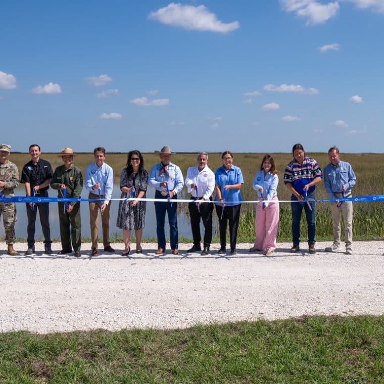 everglades seepage wall ribbon cutting