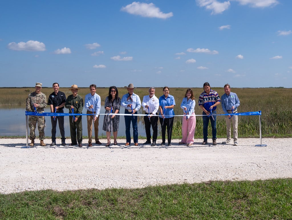 everglades seepage wall ribbon cutting