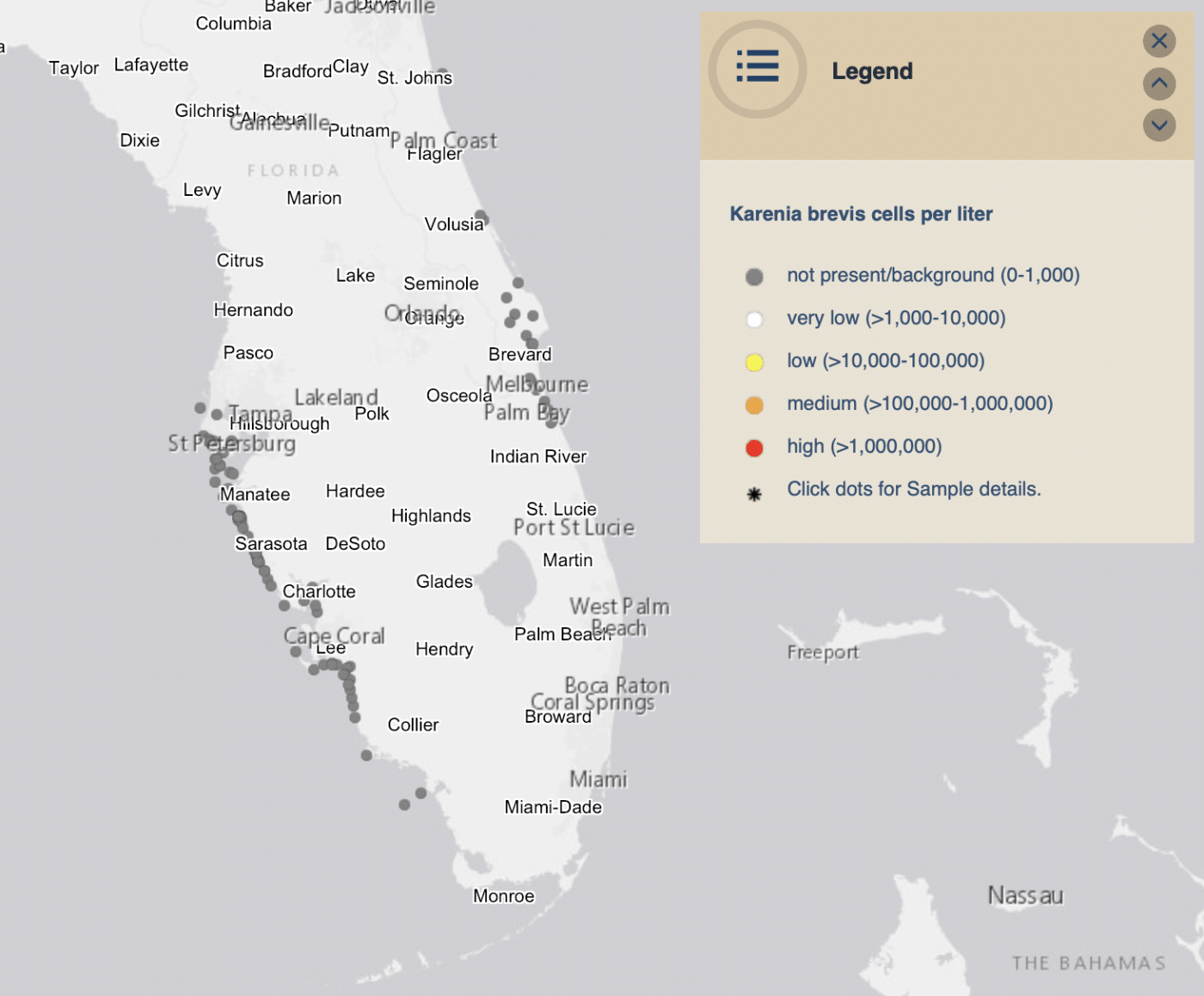 red tide map fwd