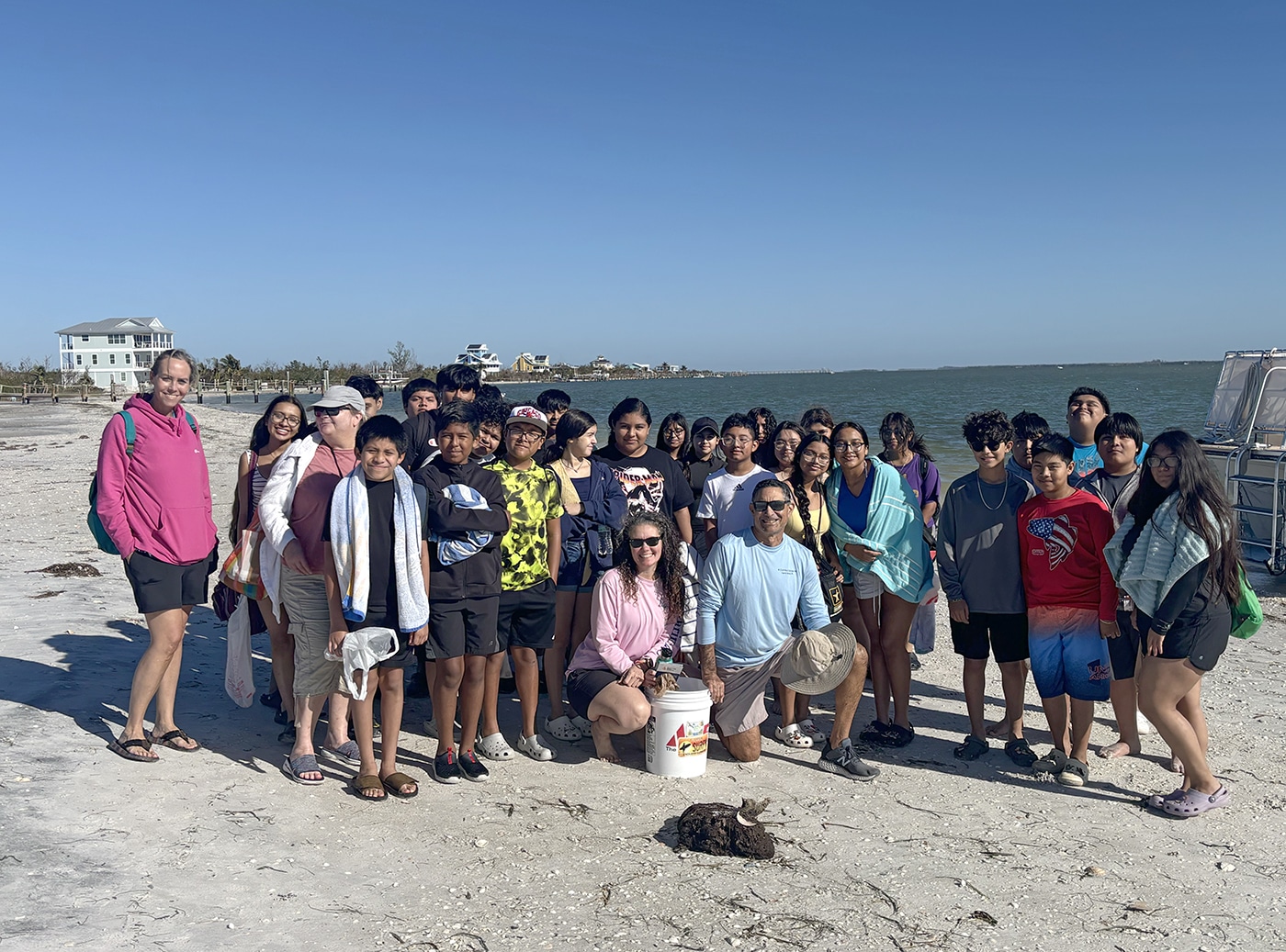 no child left on shore new horizons sccf Captiva Cruises group shot