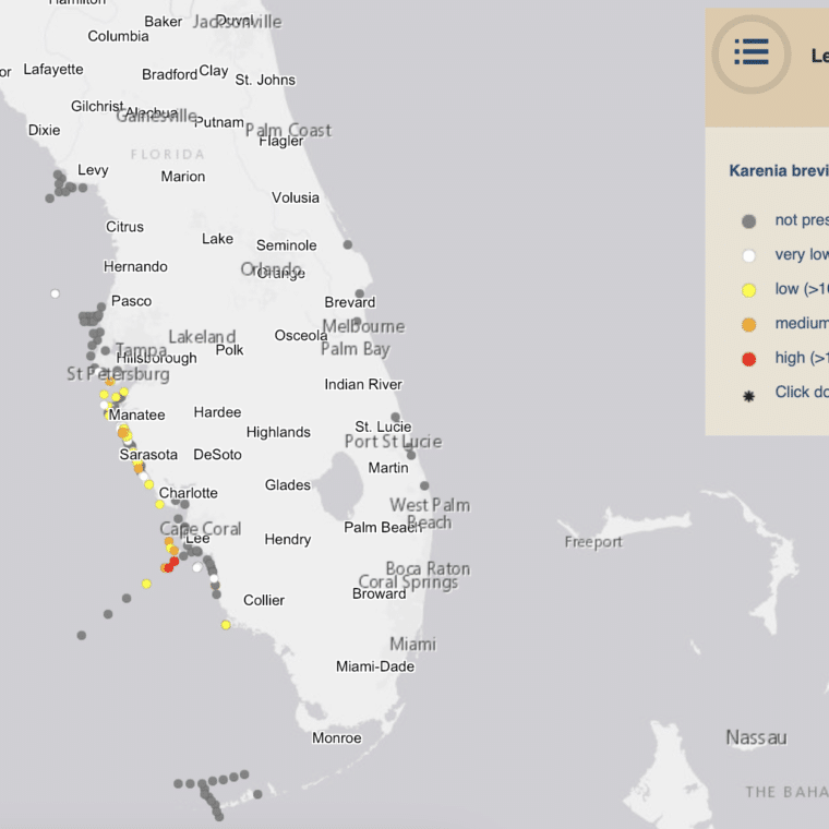 red tide current status map