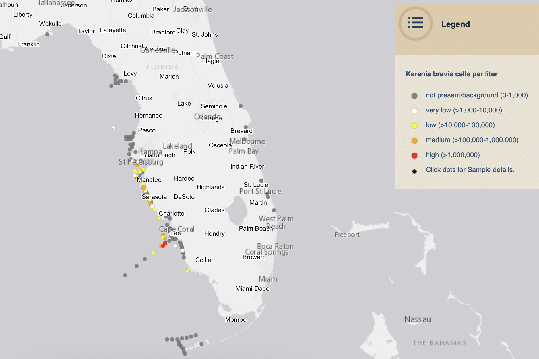 red tide current status map