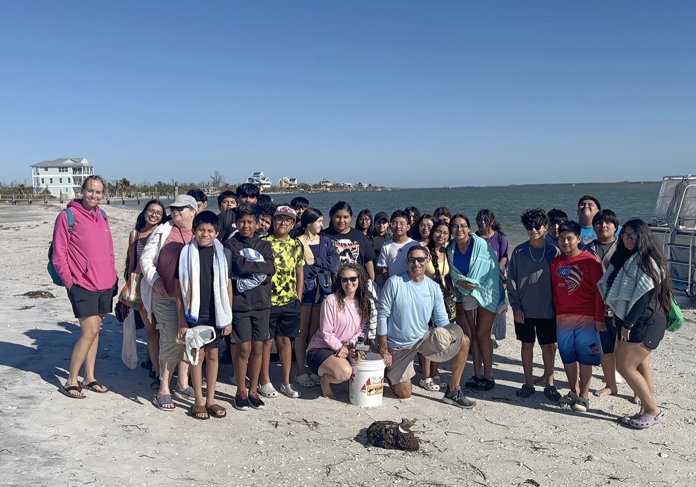 no child left on shore new horizons sccf Captiva Cruises group shot